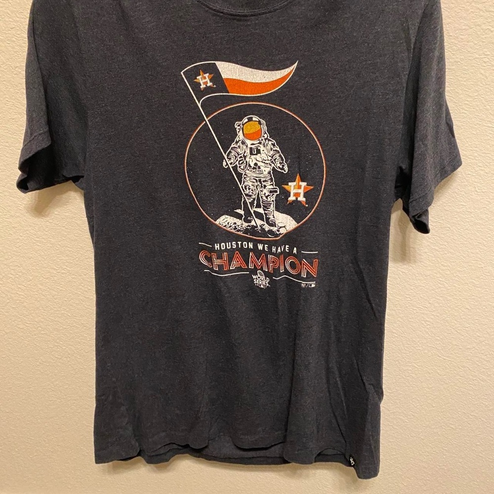 Houston Astros 2017 World Series Champions commemorative astronaut tshirt. 47